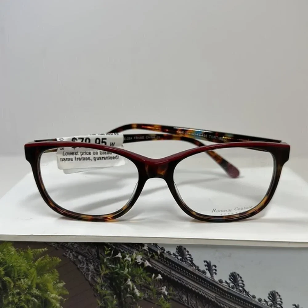 Runway Couture Eyewear RCE284 Tortoise/Red Eyeglasses